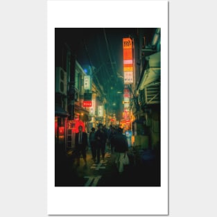 Green Matrix Vibes in Tokyo Posters and Art